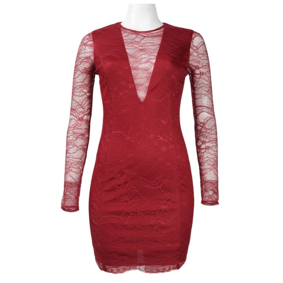 Cynthia Rowley Deep V Body Con Mini Dress (771075) - Picture 2 of 4